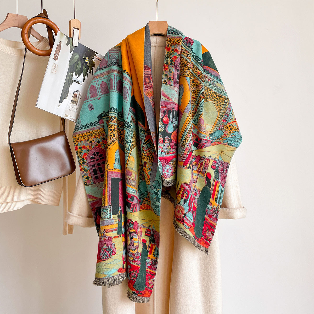 Cashmere Scarf - Women Imitation Cashmere Scarf Reversible Kerchief