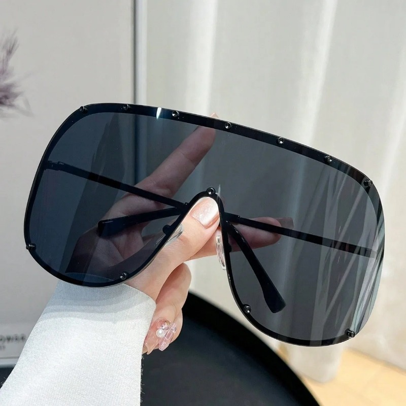 Sunglasses Uv400 - New Lntegrated Oversized Oval Shaped Sunglasses