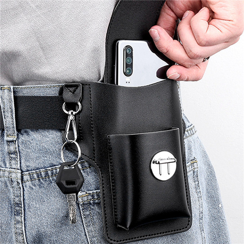 Phone Belt Bag For Men Bags Ce - Leather Wallet Men ulasan dan harga