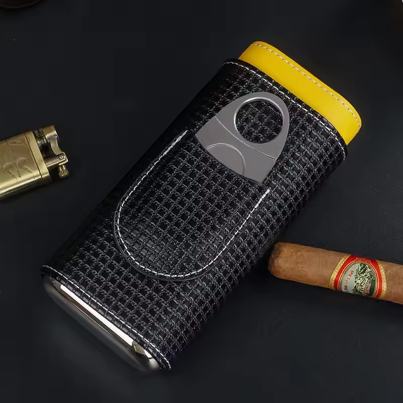 Portable Leather Cigar Humidor - Premium Cigar Case ulasan dan harga