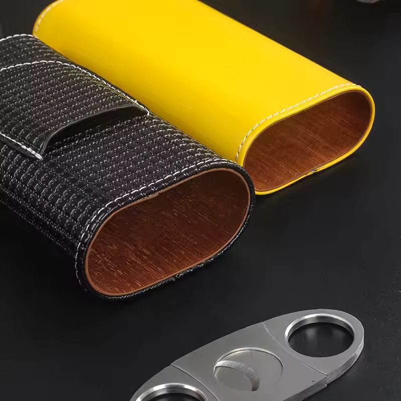 Portable Leather Cigar Humidor - Premium Cigar Case ulasan dan harga