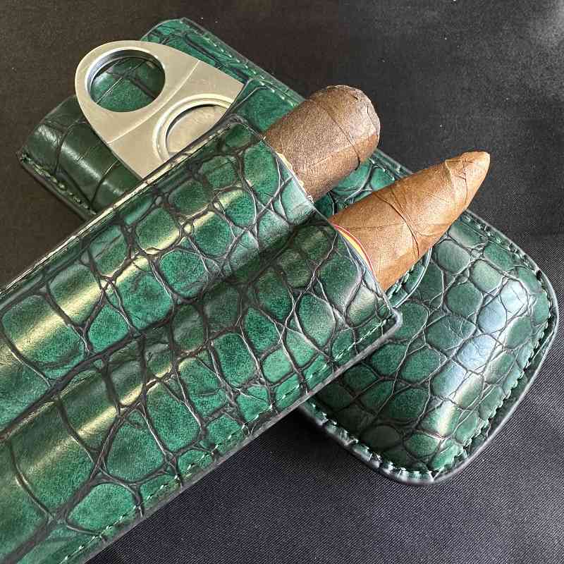 Cigar Tube 2 Slots Case with C - Premium Cigar Case ulasan dan harga