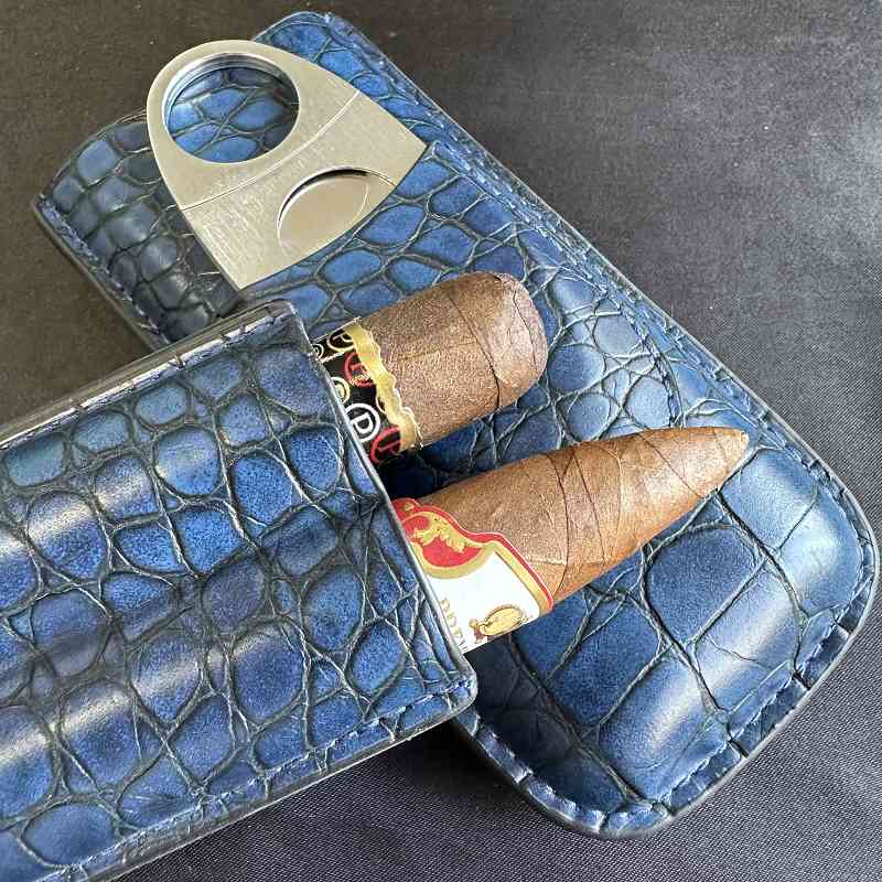 Cigar Tube 2 Slots Case with C - Premium Cigar Case ulasan dan harga