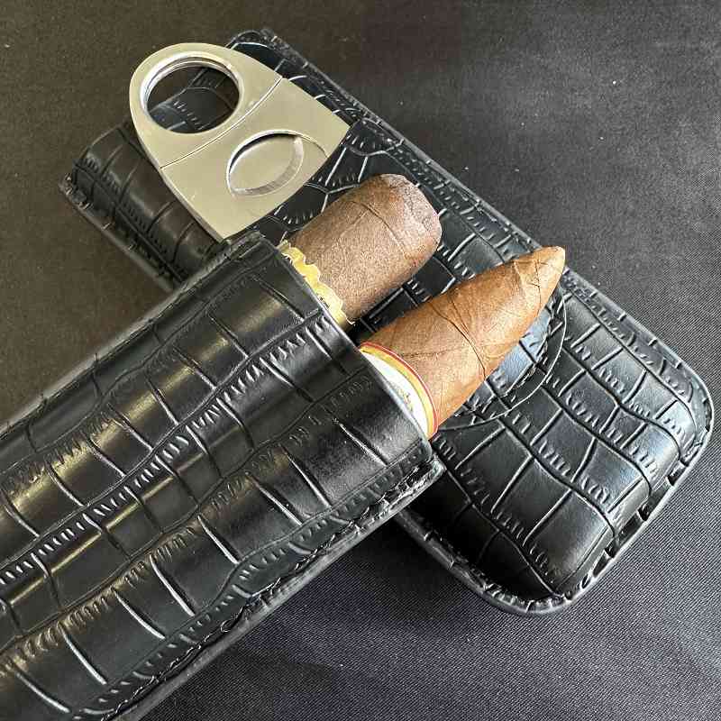 Cigar Tube 2 Slots Case with C - Premium Cigar Case ulasan dan harga