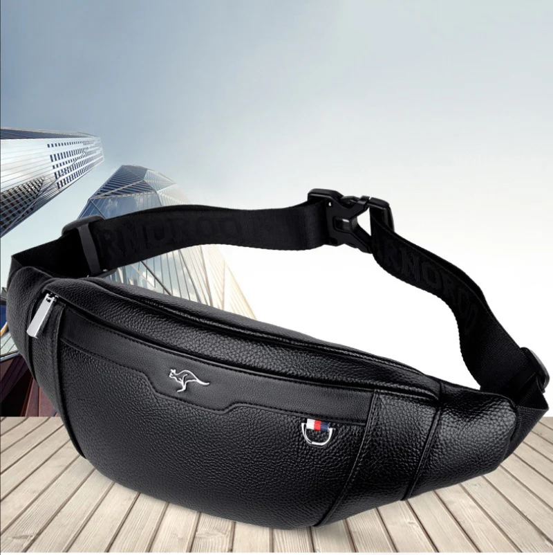 Business Leather Waist Bag Mul - Leather Wallet Men ulasan dan harga