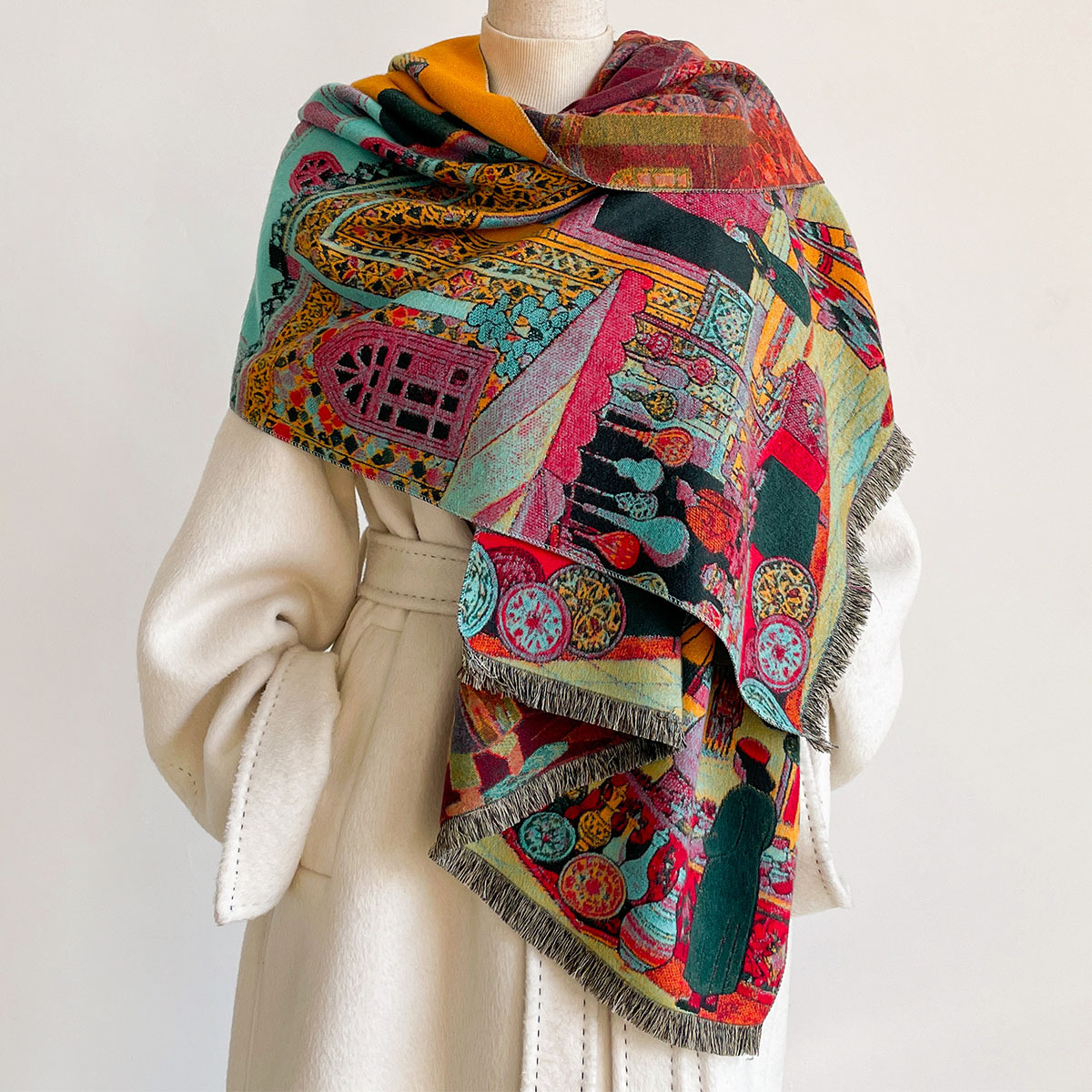 Women Imitation Cashmere Scarf - Cashmere Scarf ulasan dan harga