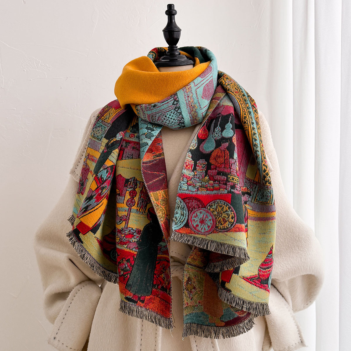 Women Imitation Cashmere Scarf - Cashmere Scarf ulasan dan harga