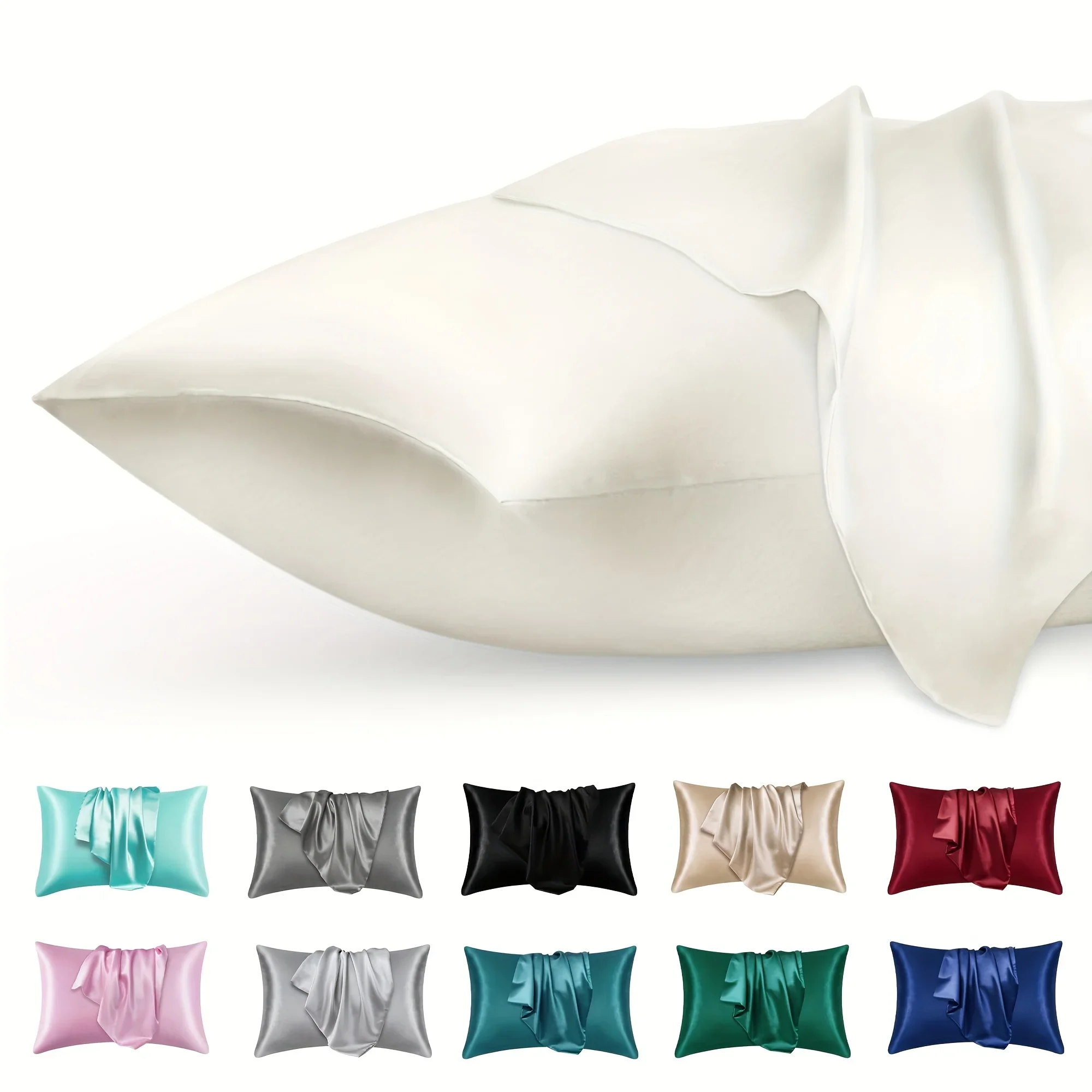 2pcs Luxury Satin Envelope Pil - Silk Pillowcase ulasan dan harga