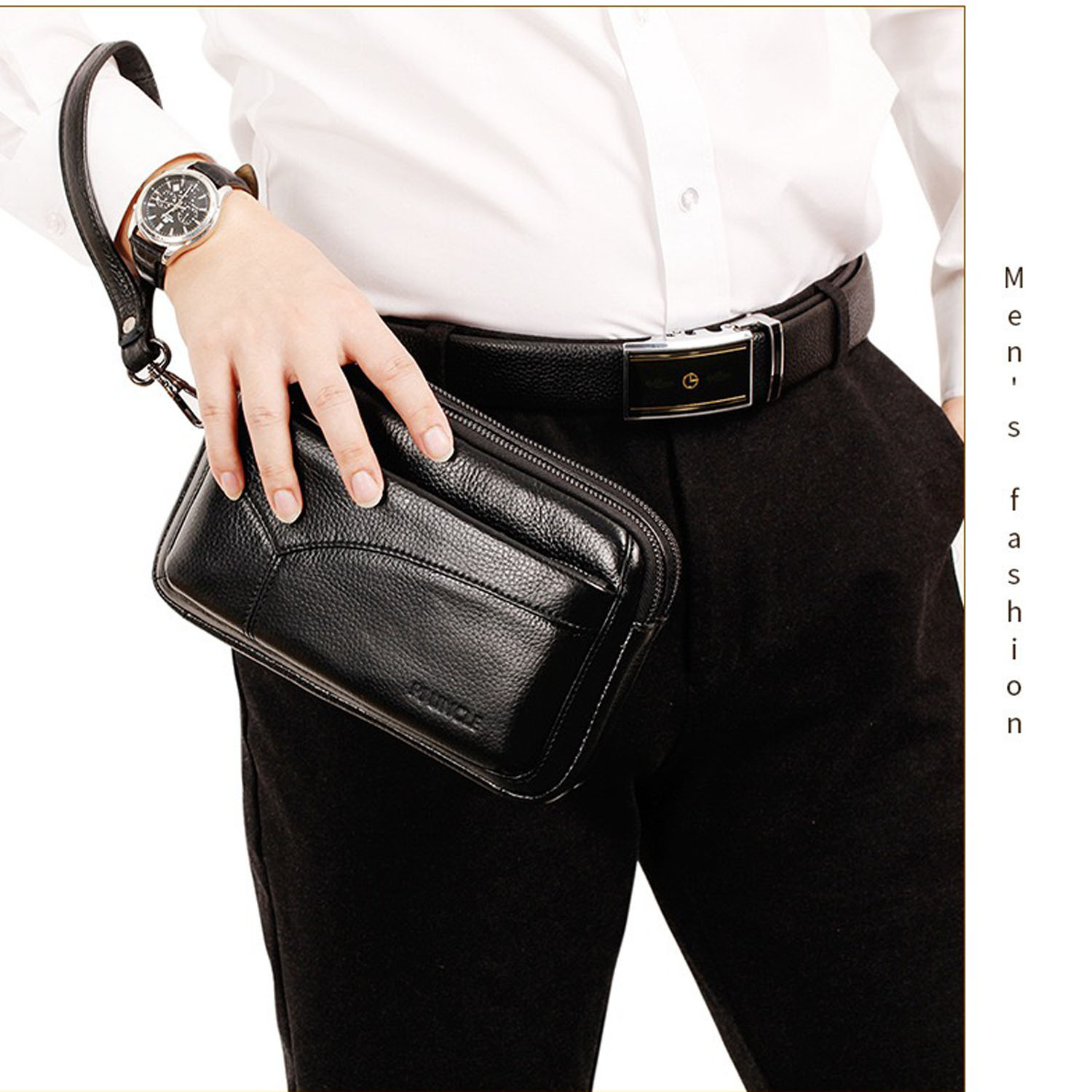 Men's Genuine Leather Fashion  - Leather Wallet Men ulasan dan harga
