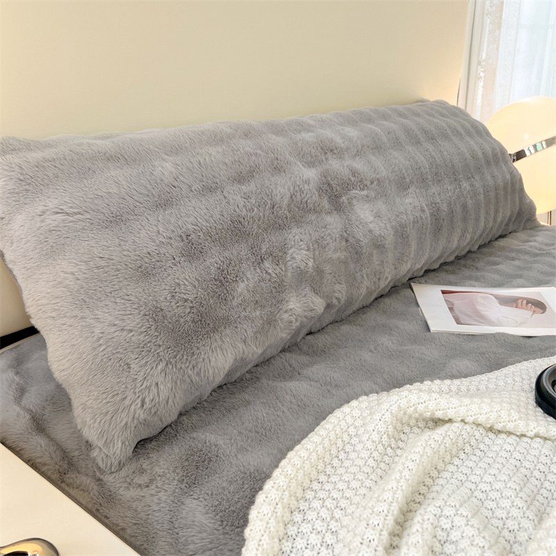 1pc solid-color plush pillow l - Silk Pillowcase ulasan dan harga