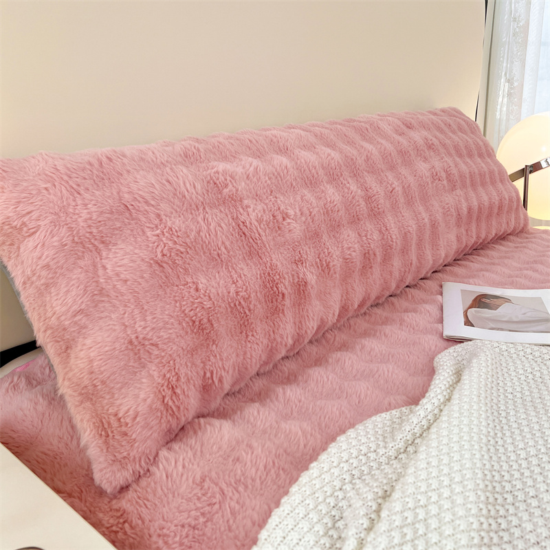 1pc solid-color plush pillow l - Silk Pillowcase ulasan dan harga